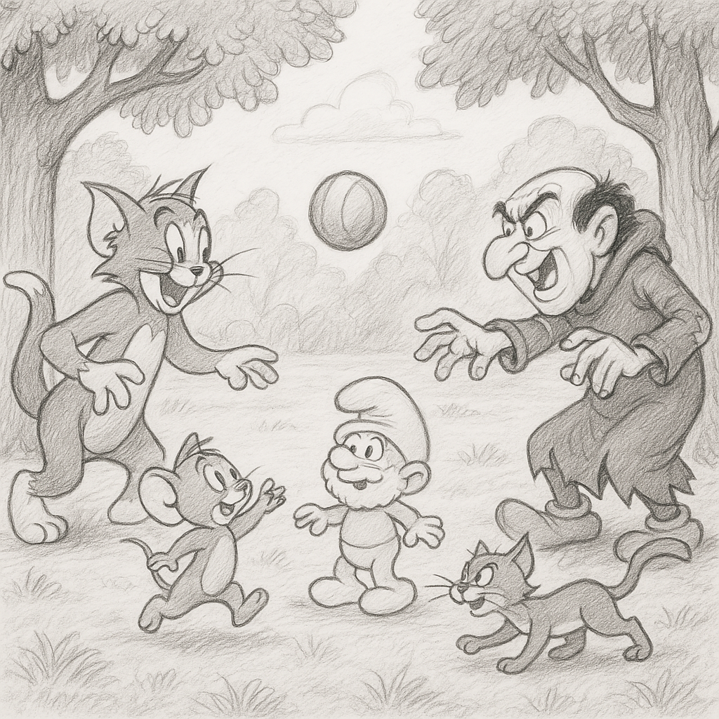 20250620_0222_Cartoon Characters' Ball Game_simple_compose_01jy57z90ce2r9dxqgcs89z9zv.png