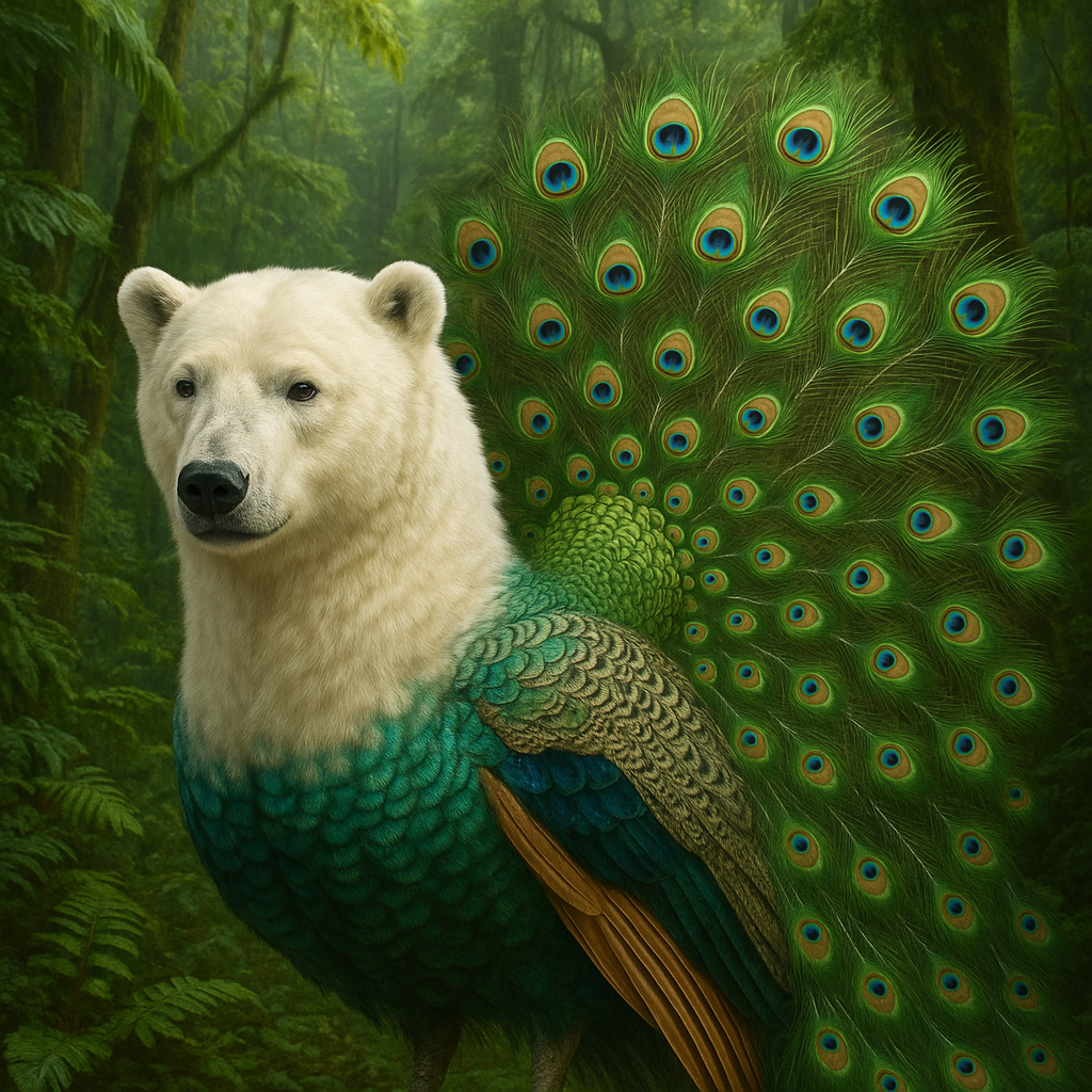 20250626_2149_דוב טווס ביער גשם_simple_compose_01jyps3y07ecb8q4tmpzavpjw4.png