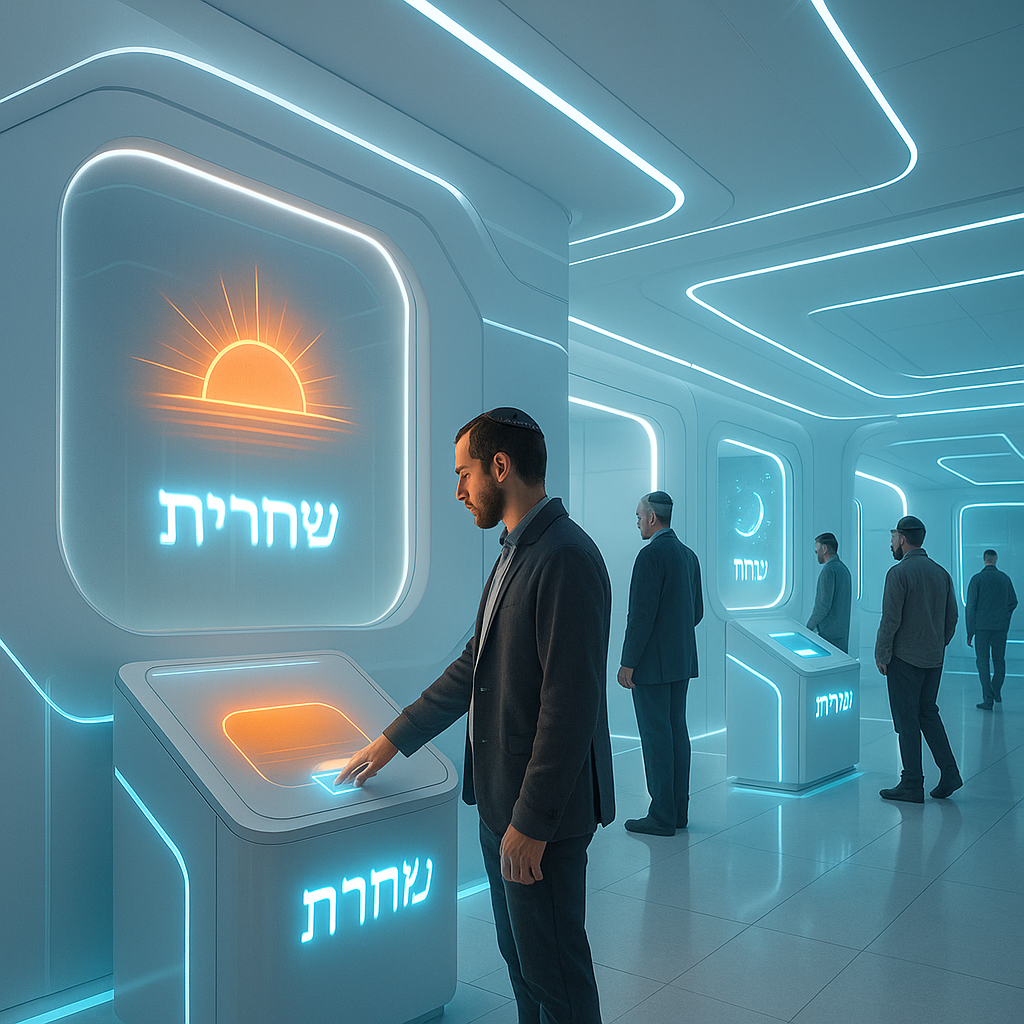 20250707_2250_Futuristic Synagogue Prayer Stations_simple_compose_01jzk6zhzdebf8e3g0baxdefe5.png