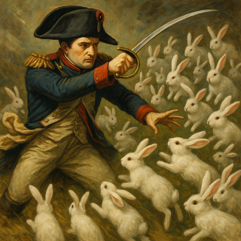 20250710_2328_Napoleon vs. Bunnies_simple_compose_01jzv0bje0ftj81xbye1j3mtvy.png