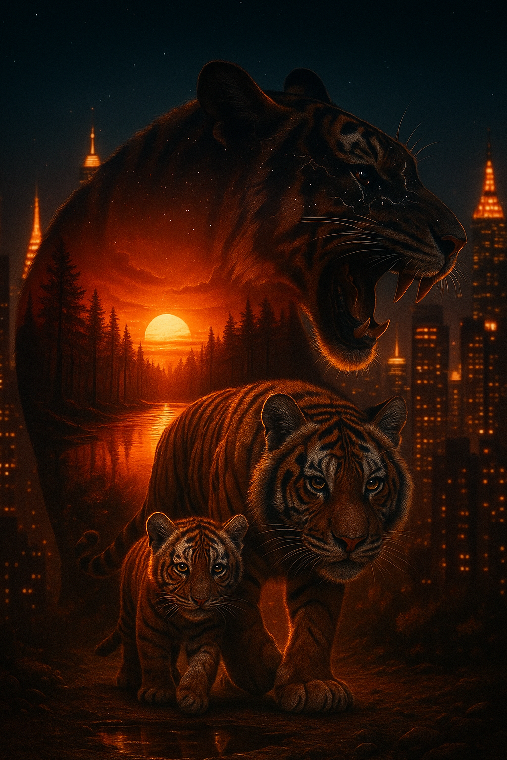 20250815_1657_נמרי שקיעה היפר-ריאליסטיים_simple_compose_01k2q07q1reeztcdcjk1ad3bty.png