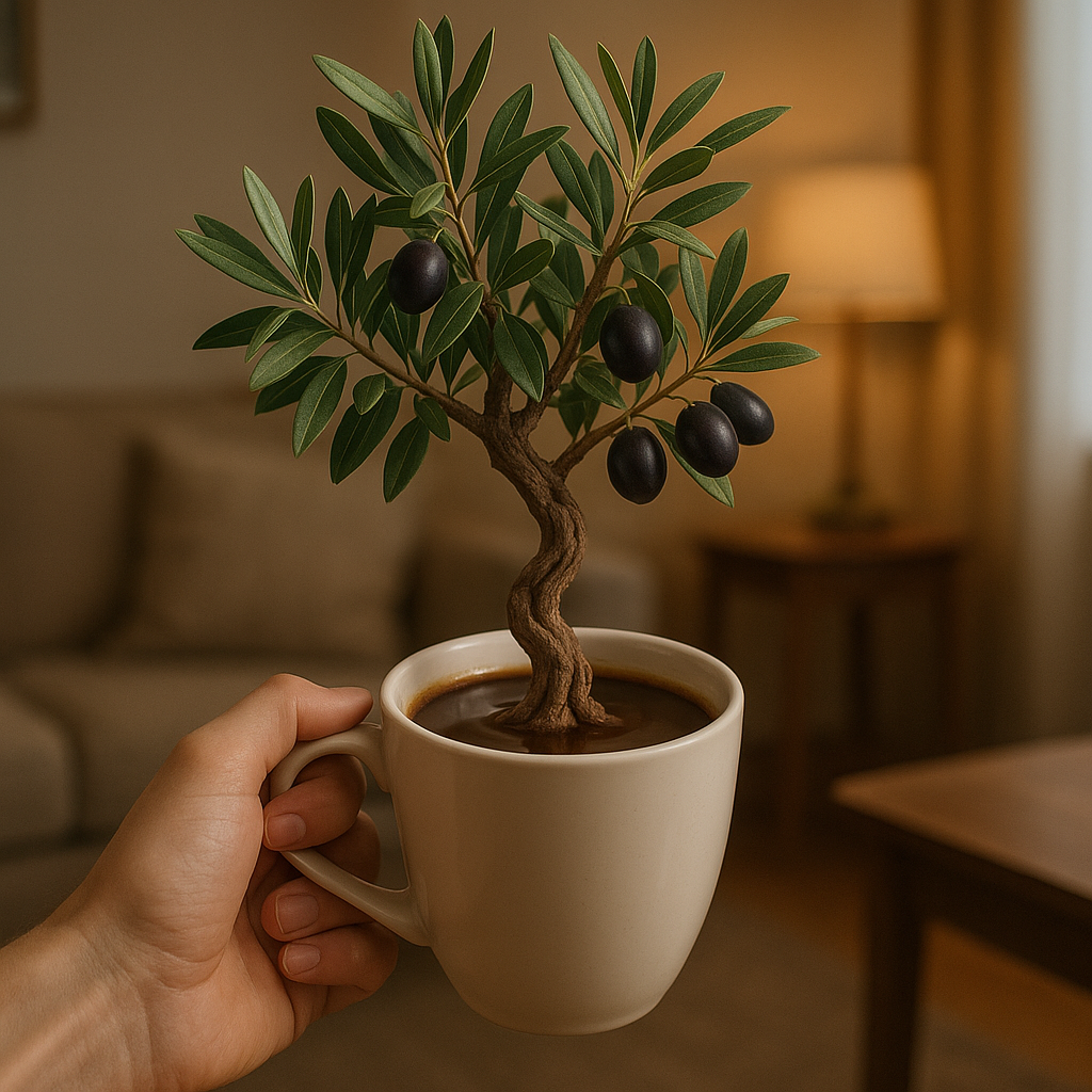 20250819_1140_עץ זית בכוס קפה_simple_compose_01k30qpf6he31va5et5t8m6wxw.png