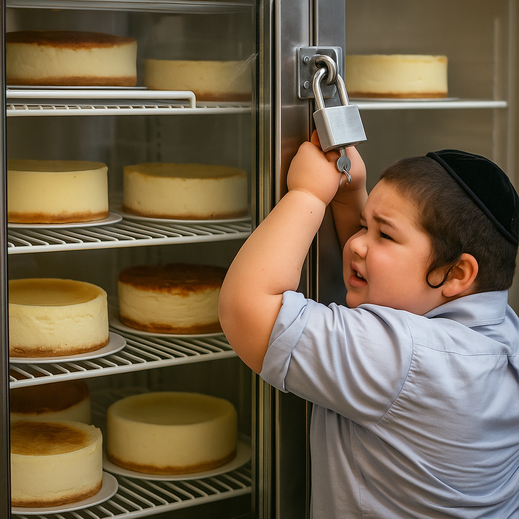 20250824_2135_מקרר נעול ועוגות_simple_compose_01k3enpwffffgbkskk1f6fw2q8.png