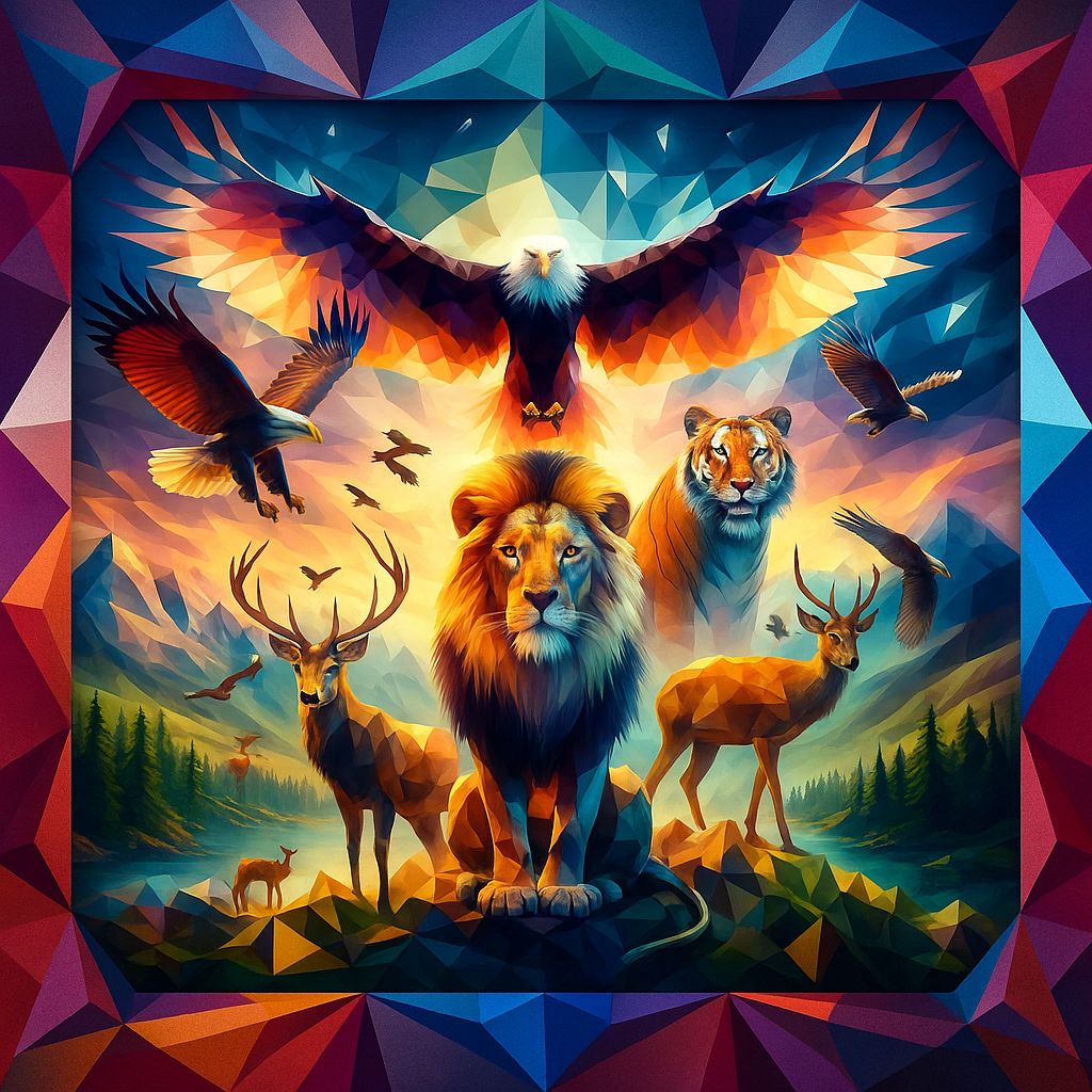 20250926_0042_בעלי חיים גיאומטריים_remix_01k61d5bpaf1gvh2axh9jkm40e.png