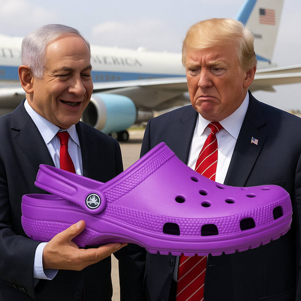 20251104_0158_נתניהו, טראמפ ונעליים_simple_compose_01k962dwqdfd5bke2rpp86h9ax.png