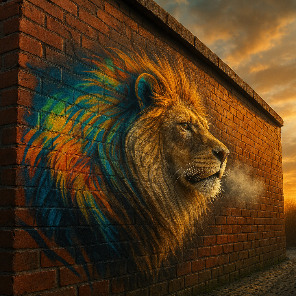 20251126_0007_אריה גרפיטי יוצא מהקיר_simple_compose_01kaygtjgveqwsc8k7a1j6pr4n.png