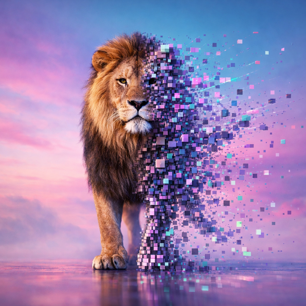 20260210_2105_אריה בפירוק דיגיטלי_simple_compose_01kh4f2xv8ea9ts35794cy2deh.png