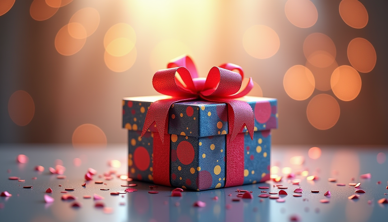A Photorealistic Picture Of A Gift, Which Is Made .png