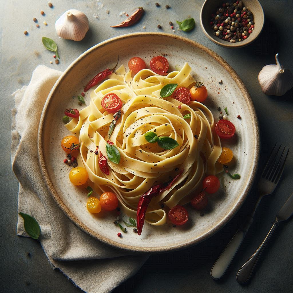 A realistic and professional food photography of a plate of fettuccine pasta, emphasizing comp...jpg