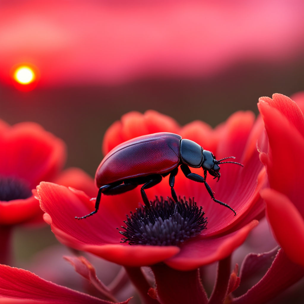a-red-beetle-sits-on-an-anemone-in-the-background-of-a-red-sunset.jpeg