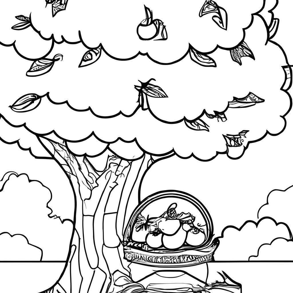 A-Tree-With-Fruit-And-A-Basket-Full-Of-Fruit-60089558-1.png