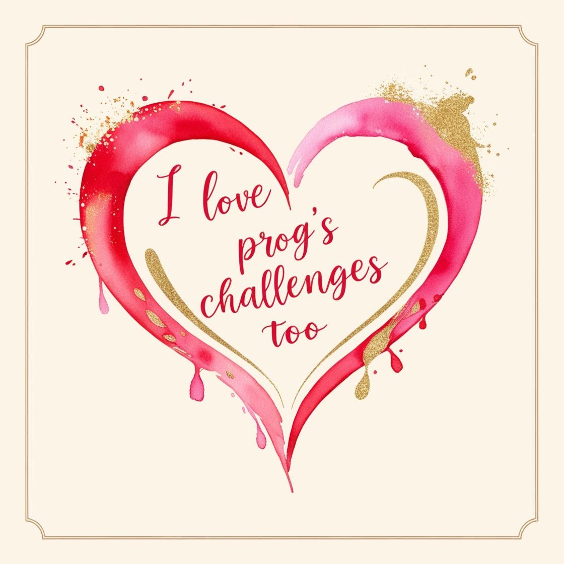 A whimsical and beautiful heart design, with the caption _I love Prog's challenges too_ inside..jpg