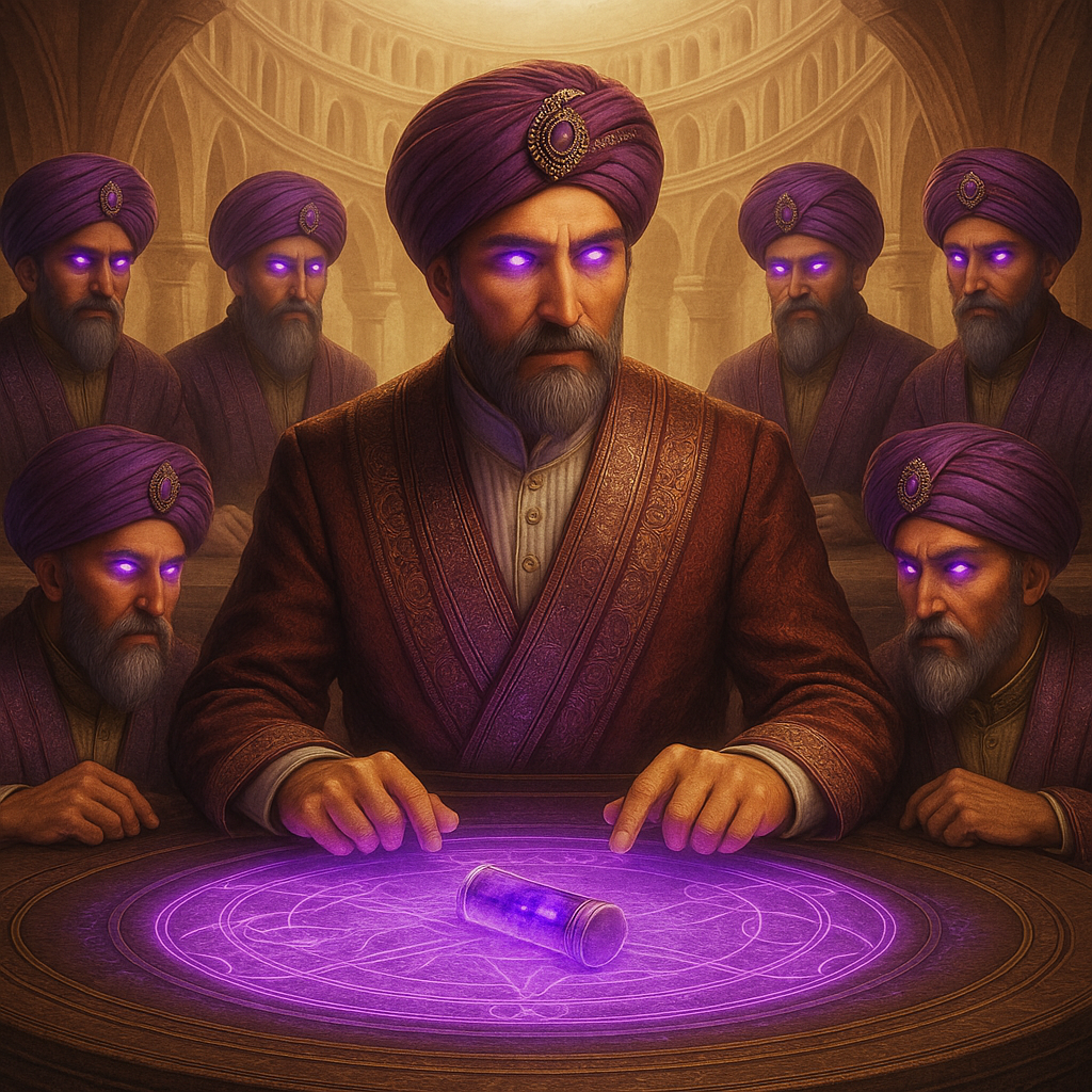 A_digital_painting_showcases_seven_regal_men_with_.png