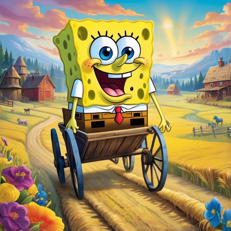 AlbedoBase_XL_SpongeBob_lounges_in_a_rustic_wagon_loaded_with_0.jpg