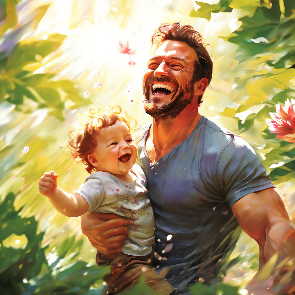 an-exaggerated-illustration-of-a-muscular-man-tossing-his-infant-son-laughter-bursting-from-b...jpeg