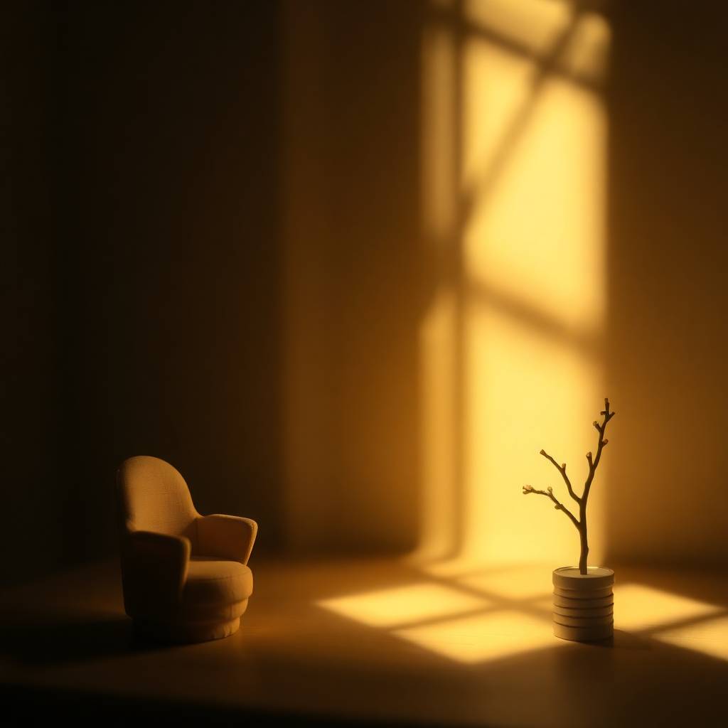 Create the world's smallest picture a gentle soft light cinematic style with diffused shadows ...jpg