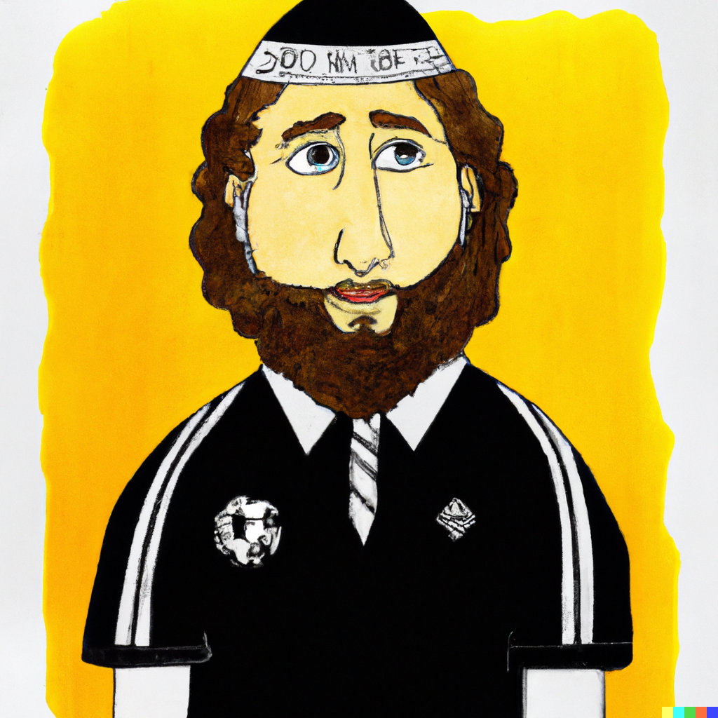 DALL·E 2023-01-22 19.55.03 - A drawing of a football player dressed as an Orthodox Jew.png