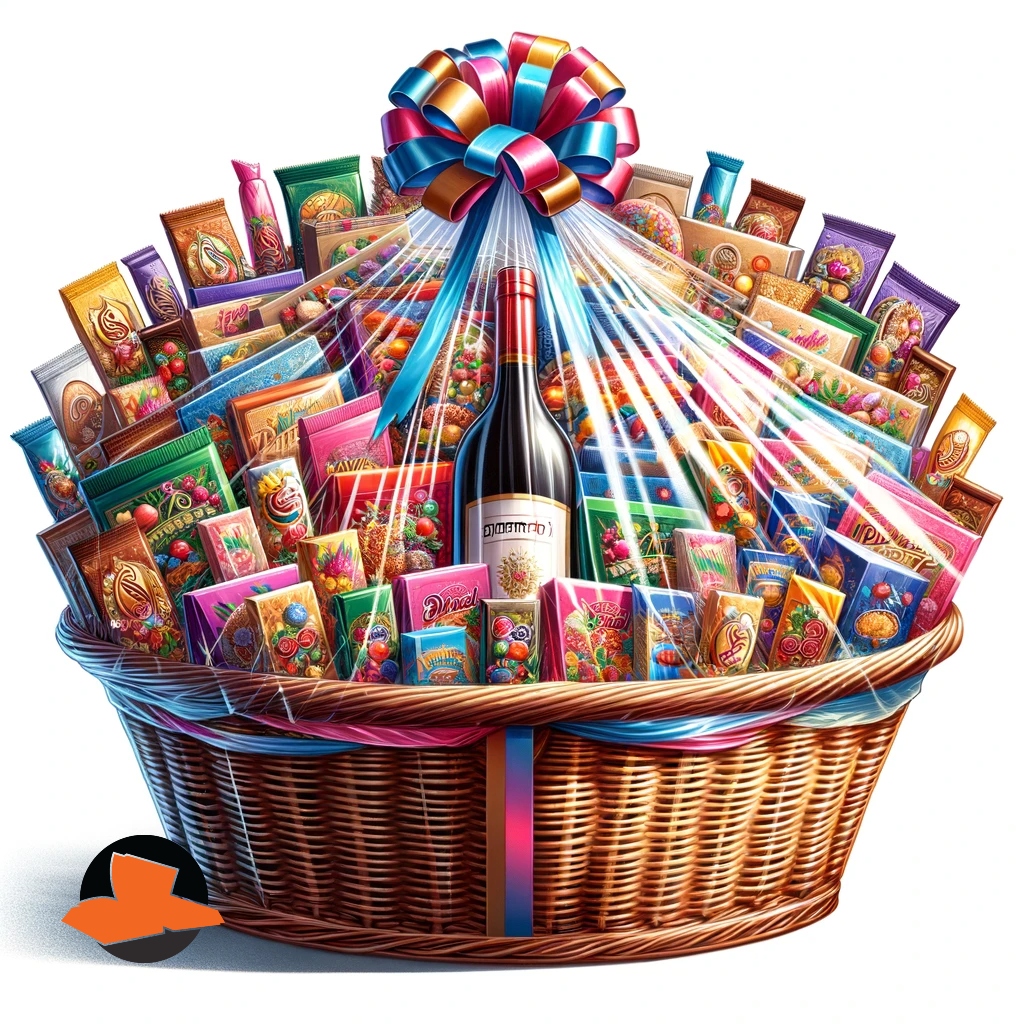 DALL·E 2024-01-30 18.08.56 - An illustration of an enormous mishloach manot, neatly arranged i...jpg