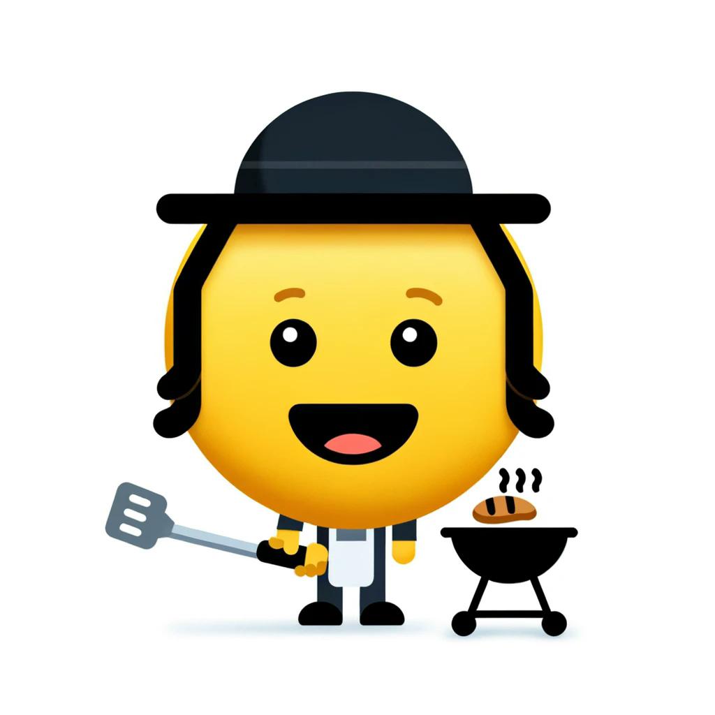 DALL·E+2024-04-16+10.38.50+-+Minimalist+emoji-style+image+of+a+young+ultra-Orthodox+Jew+grilli...jpg
