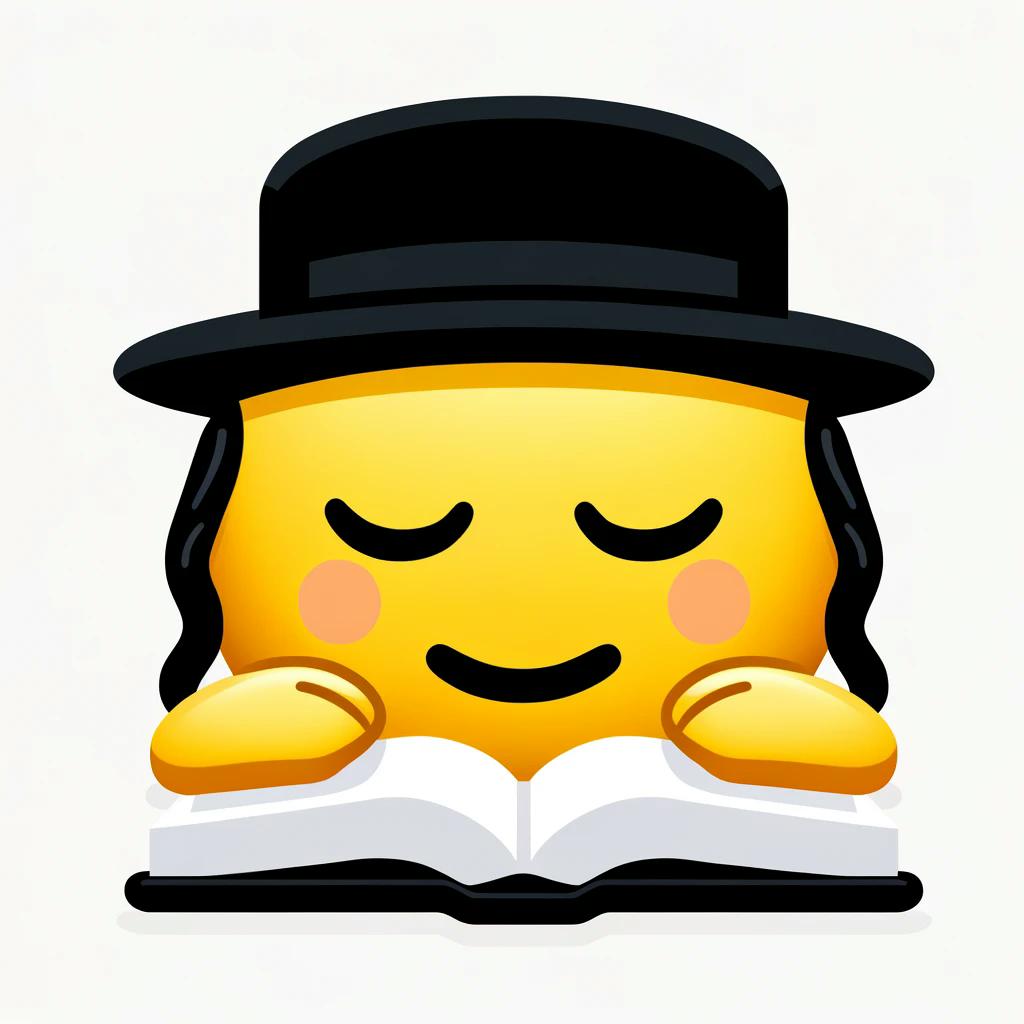 DALL·E+2024-04-18+07.40.50+-+Minimalist+emoji-style+image+of+an+ultra-Orthodox+Jew+dozing+off+...jpg