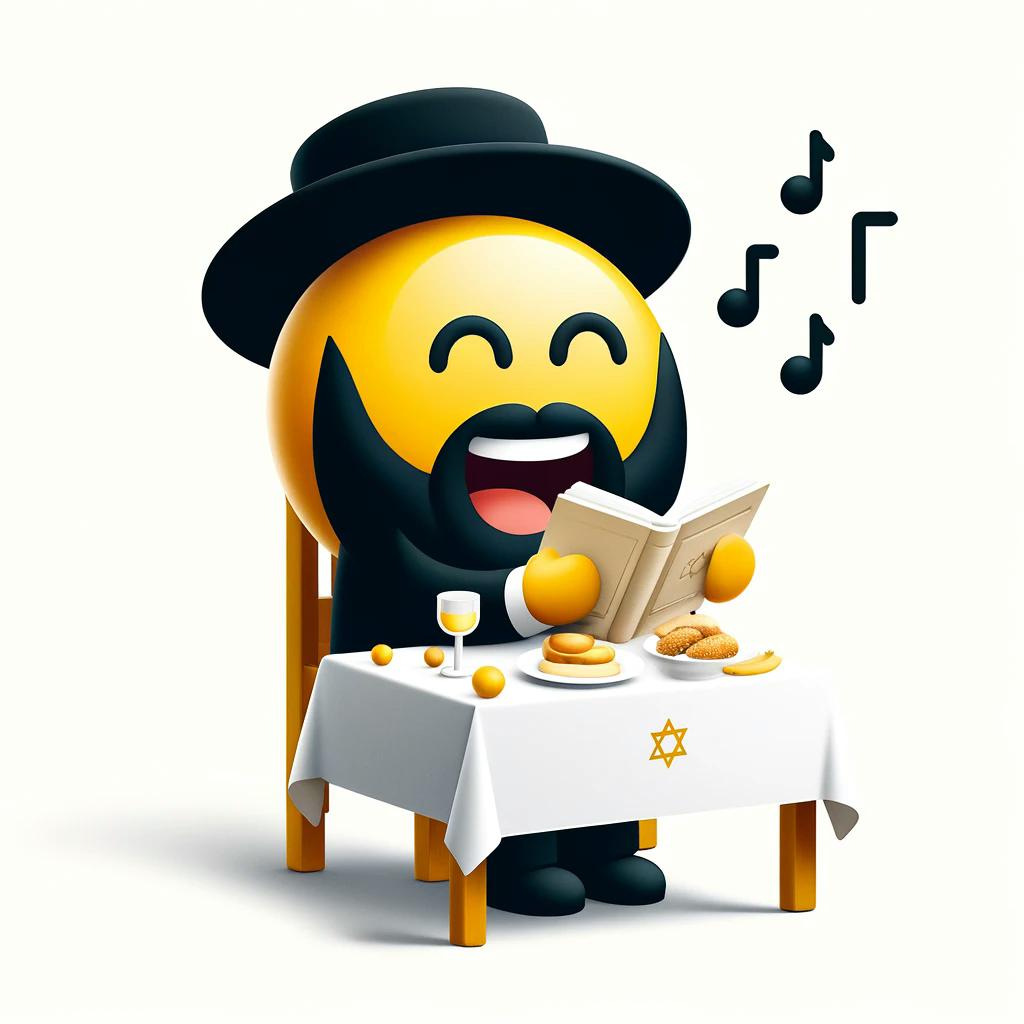DALL·E+2024-04-18+08.04.28+-+Minimalist+emoji-style+image+of+a+bearded+ultra-Orthodox+Jew+sing...jpg