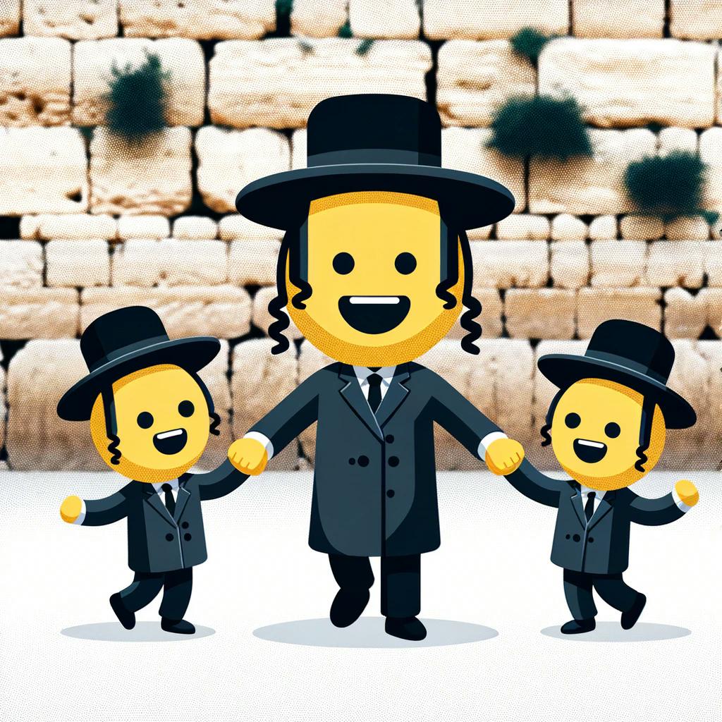 DALL·E+2024-04-18+08.06.25+-+Minimalist+emoji-style+image+of+an+ultra-Orthodox+father+dancing+...jpg
