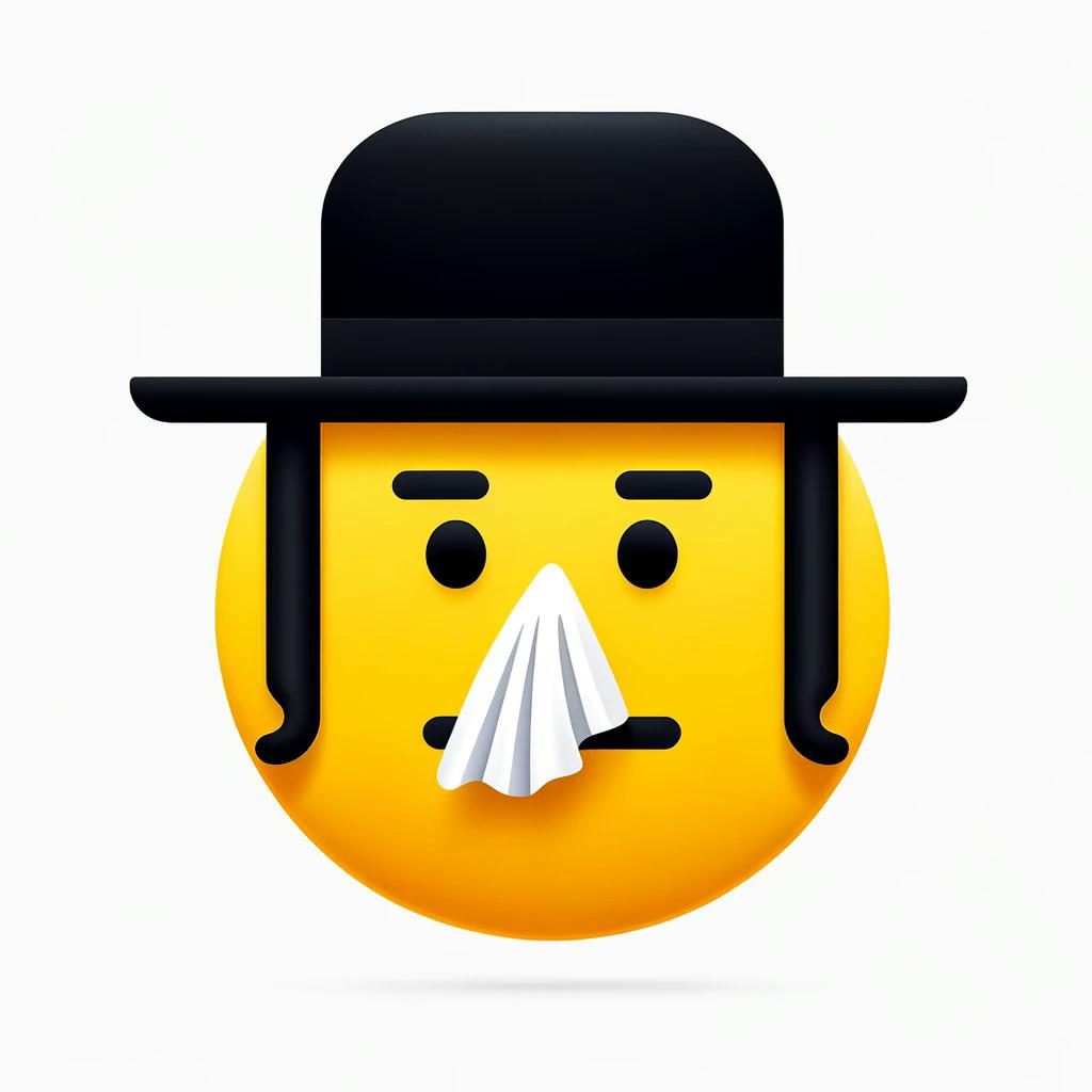 DALL·E+2024-04-18+12.37.45+-+Minimalist+emoji-style+image+of+a+cold-stricken+ultra-Orthodox+Je...jpg