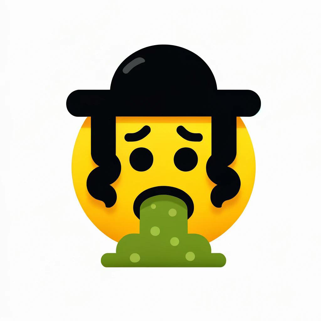 DALL·E+2024-04-18+12.39.40+-+Minimalist+emoji-style+image+of+an+ultra-Orthodox+Jew+vomiting_+A...jpg