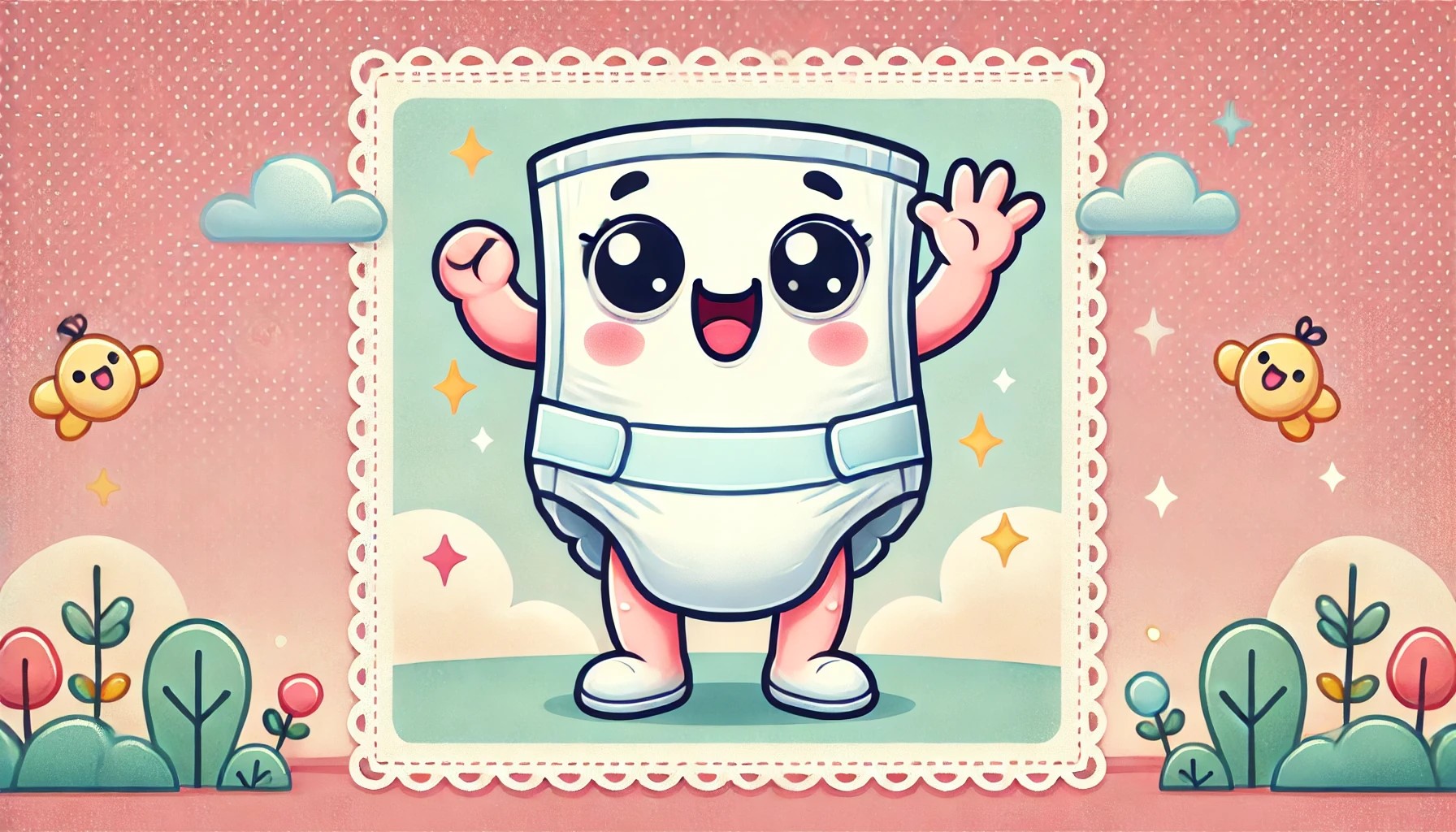 DALL·E 2024-12-01 02.30.39 - A cute anthropomorphized diaper with big eyes, a smiling mouth, a...jpg