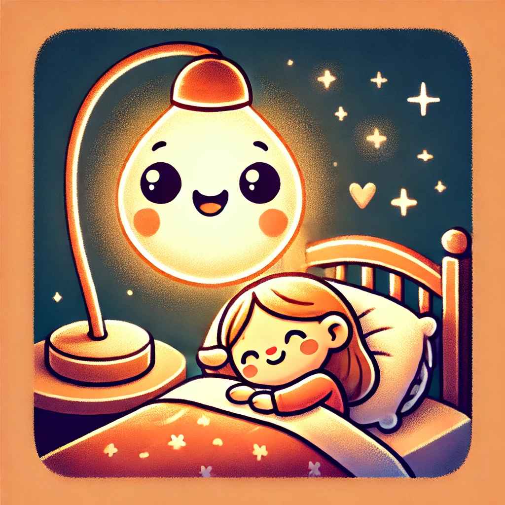 DALL·E 2025-01-14 23.45.15 - A square illustration of a night lamp anthropomorphized as a frie...jpg