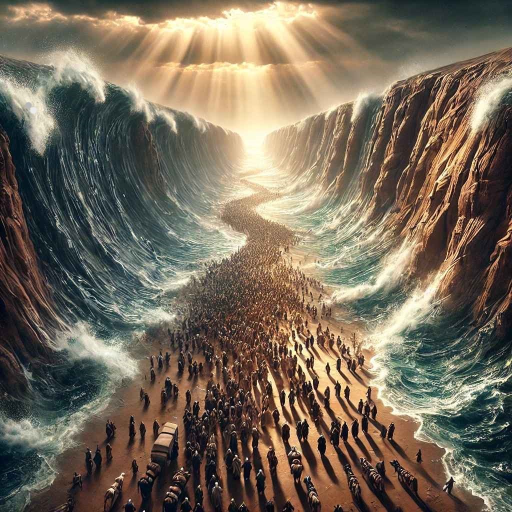 DALL·E 2025-01-17 00.34.26 - A dramatic aerial view of the parted Red Sea inspired by the Book...jpg
