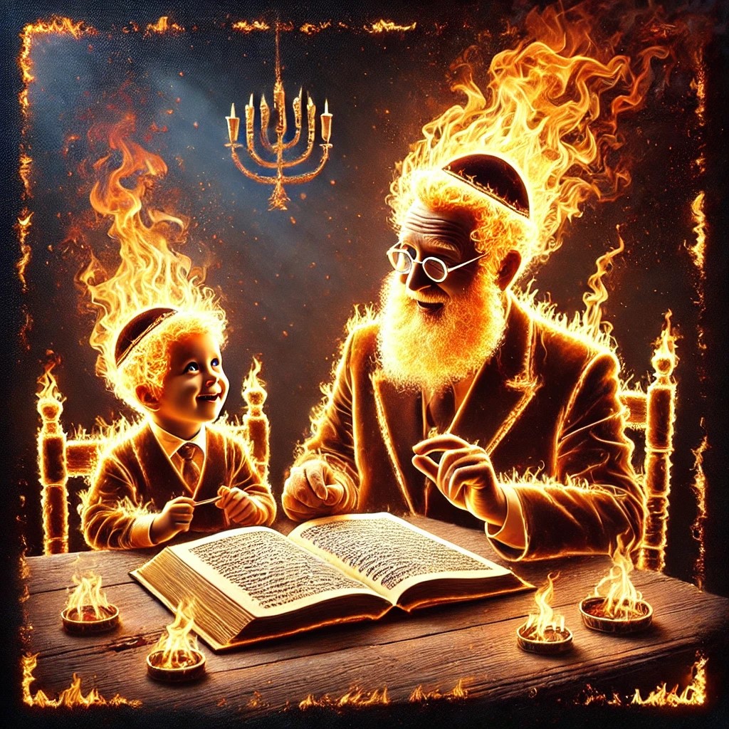DALL·E 2025-01-24 13.53.09 - A square, surreal and artistic depiction of an Orthodox Jewish fa...jpg
