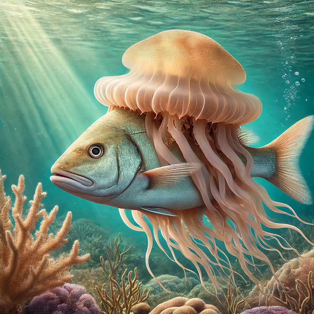 DALL·E 2025-01-26 02.03.16 - A humorous underwater scene featuring a fish swimming calmly as i...jpg