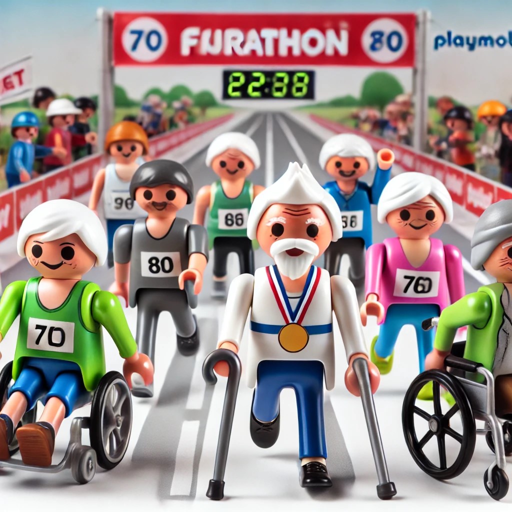 DALL·E 2025-02-19 23.03.55 - A funny Playmobil marathon race featuring very elderly participan...jpg
