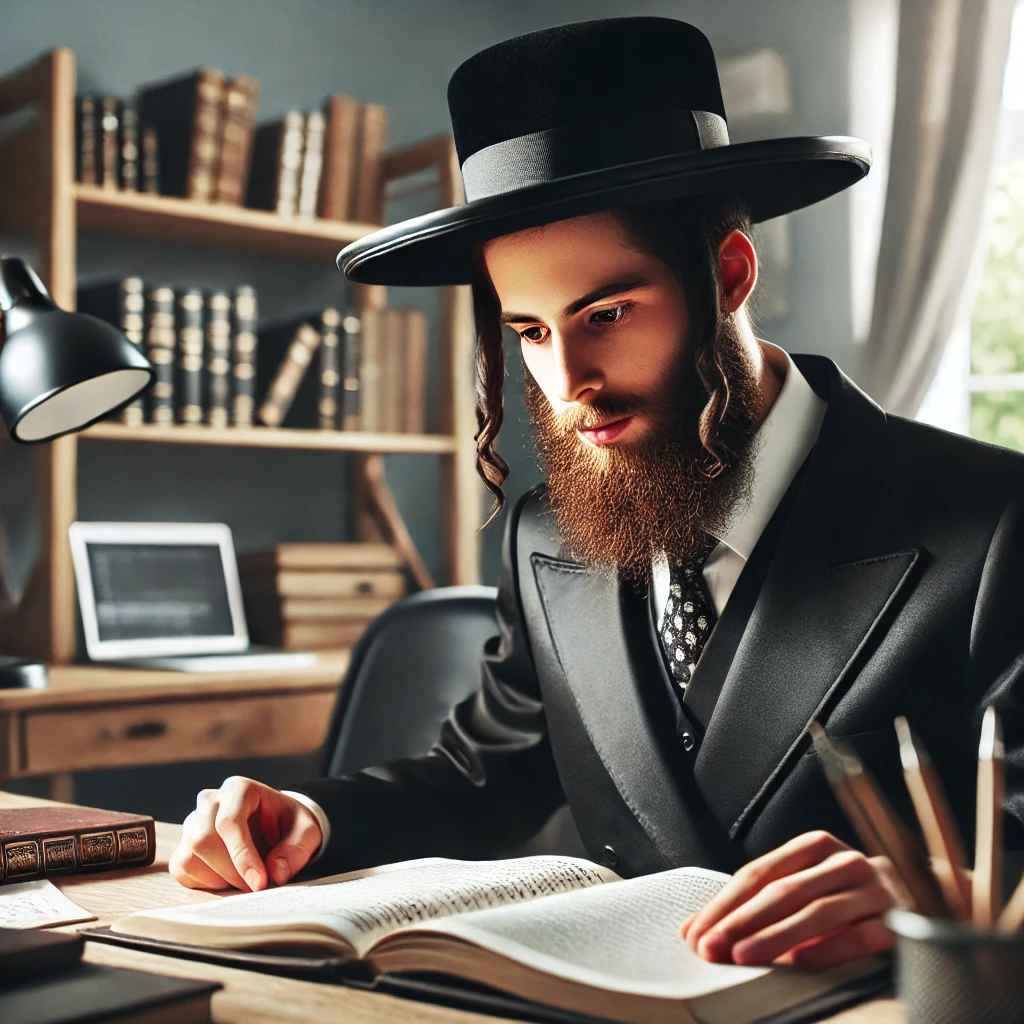 DALL·E 2025-02-26 02.39.48 - A realistic portrait of a Haredi Jewish man, either Lithuanian or...jpg