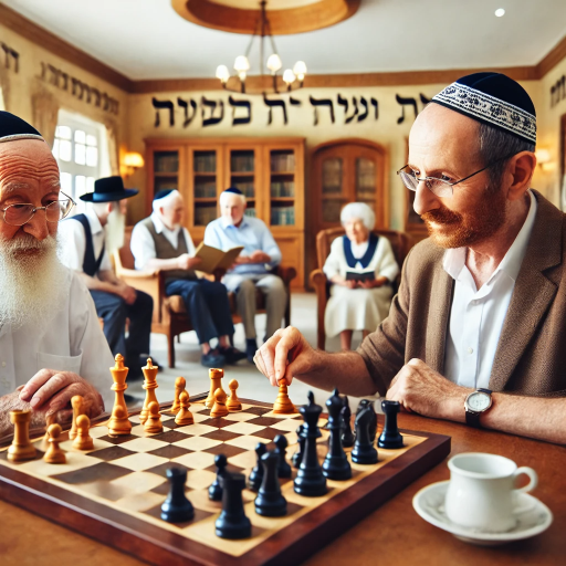 DALL·E 2025-03-12 14.06.50 - A group of elderly Jewish men playing chess in a bright and livel...png