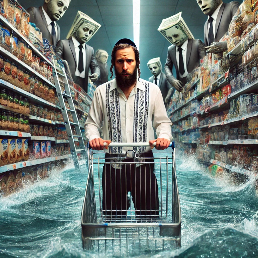 DALL·E 2025-03-19 23.21.15 - A Jewish man with a beard and a kippah, dressed modestly in a but...jpg