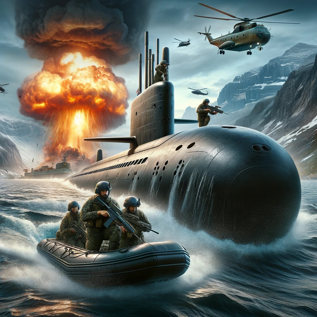 DALLE2024-05-1421.27.39-Arealisticsceneofasubmarinewithsoldiersinarubberboatintheforeground.Th...jpg