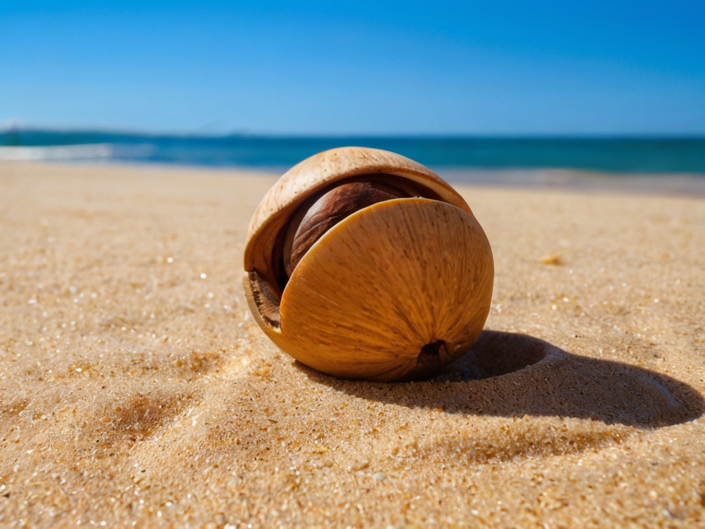 Default_A_large_nut_lying_on_a_beach_0.jpg