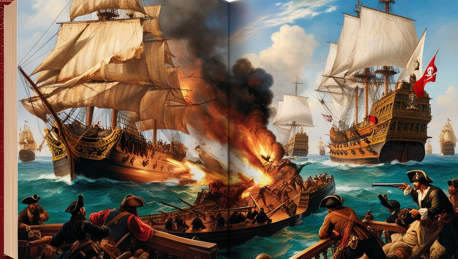 Default_A_vividly_raging_naval_battle_between_a_pirate_ship_an_2.jpg