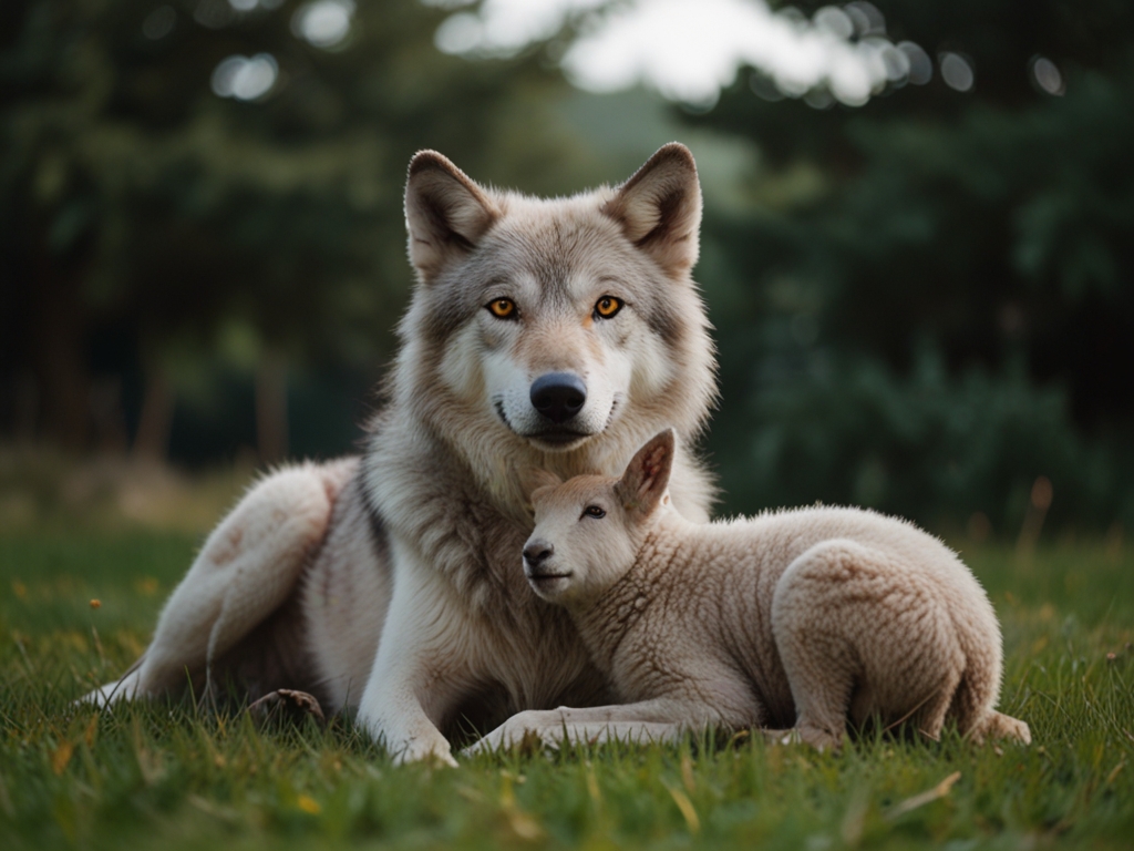 Default_A_wolf_and_a_lamb_sit_on_the_grass_next_to_each_other_2.jpg