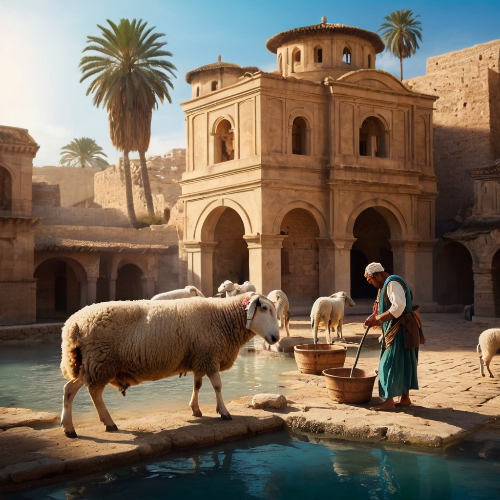 Default_An_ancient_city_with_ancient_buildings_with_a_water_we_1.jpg
