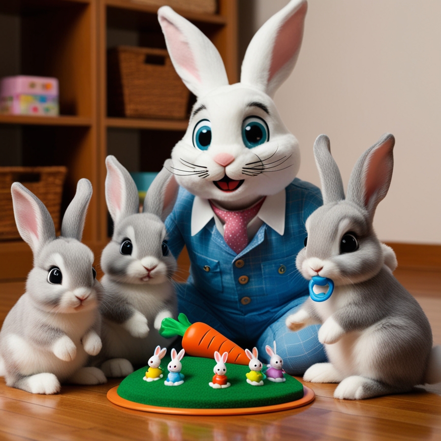 Default_Anthropomorphism_of_three_sweet_little_bunnies_with_bi_0.jpg