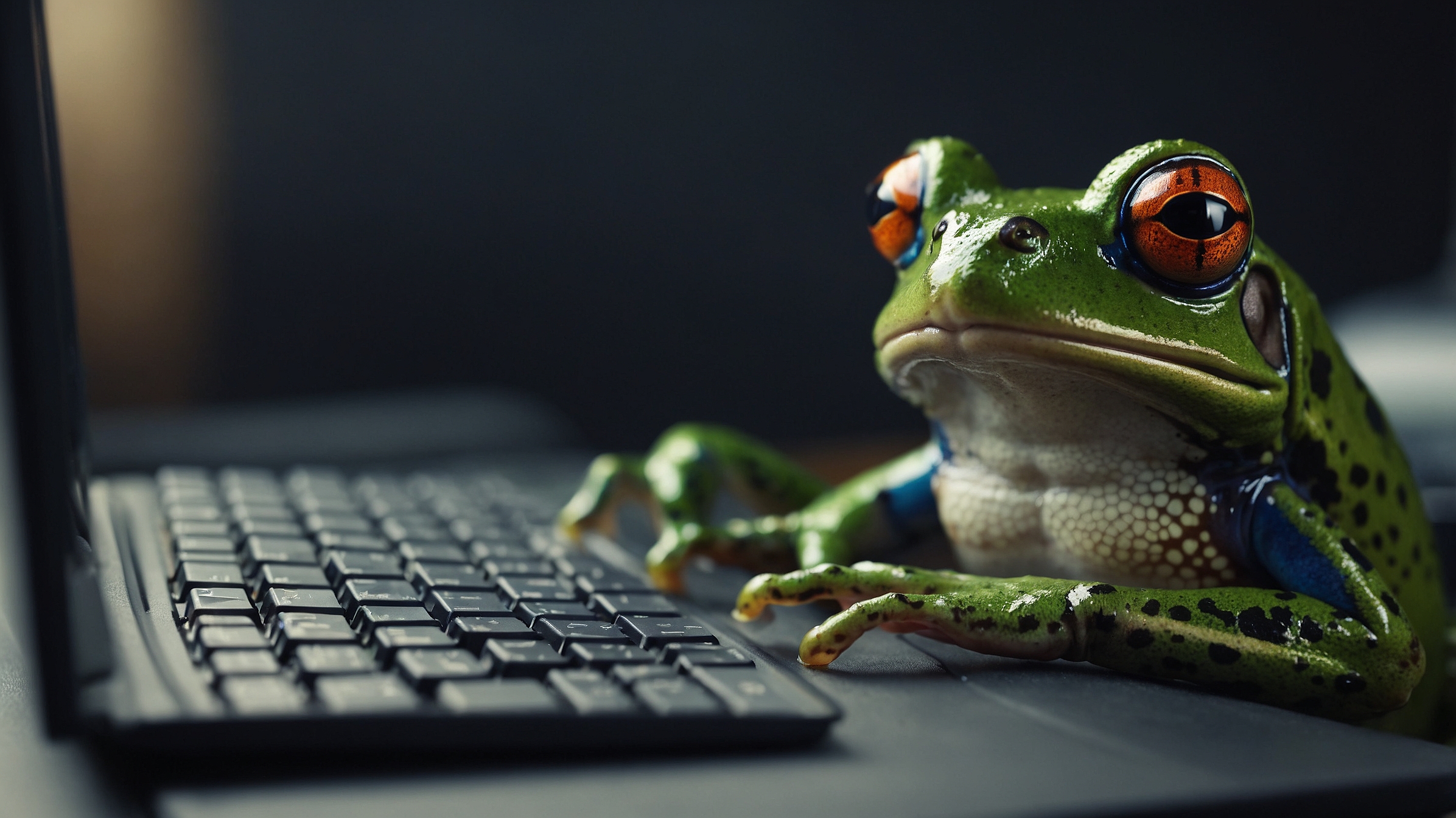 Default_Realistic_frog_working_on_the_computer_pressing_the_ke_2.jpg