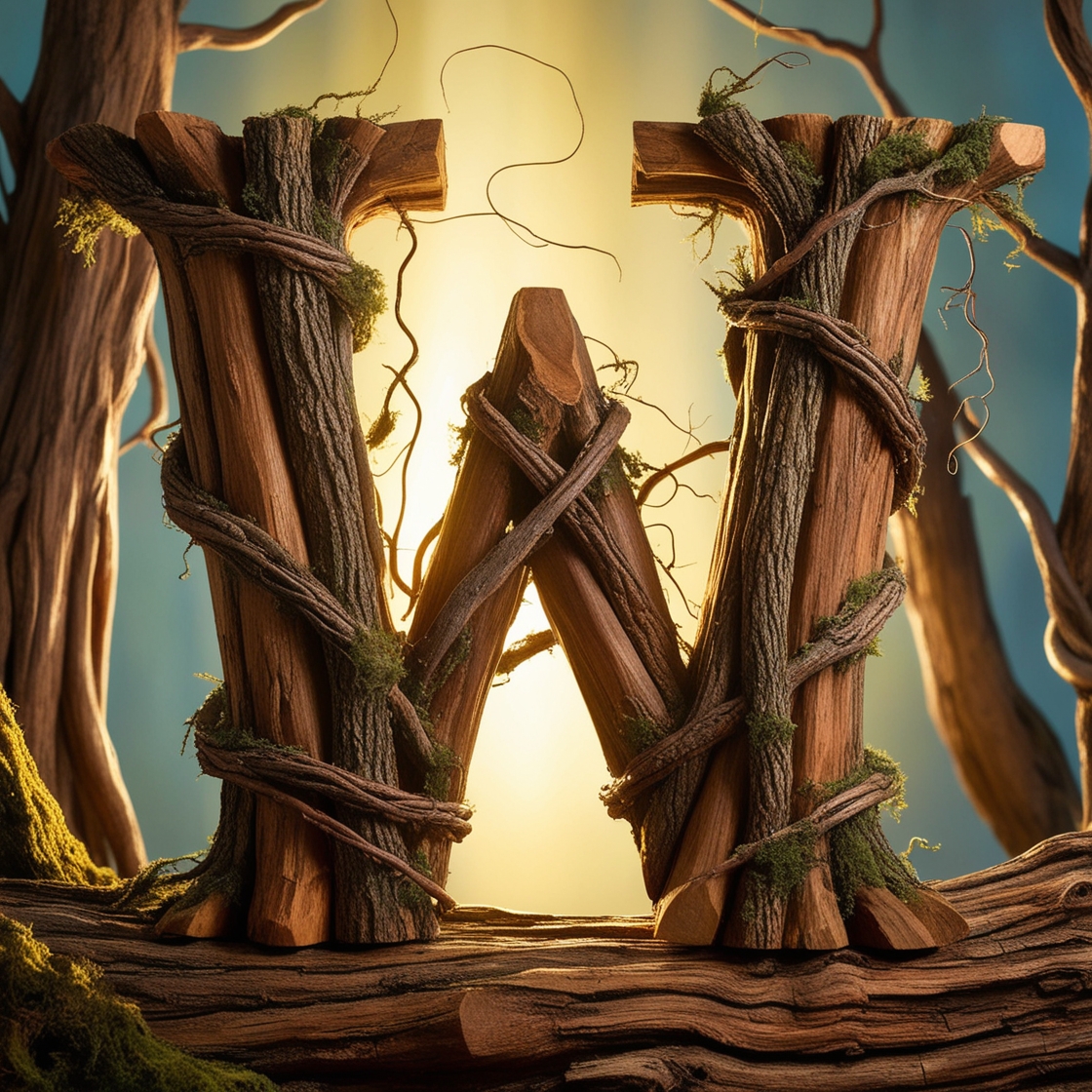 Default_The_letter_w_is_made_of_tree_trunks_intricately_woven_0.jpg