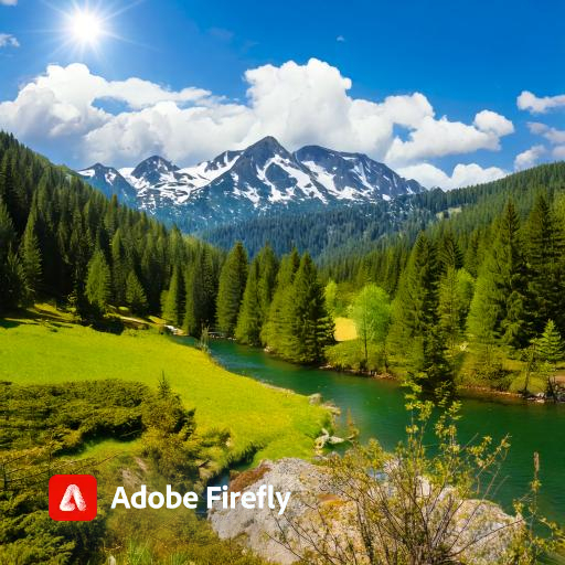 Firefly create a cover page with the beauty of nature, mountains, forests, fields and river; t...jpg