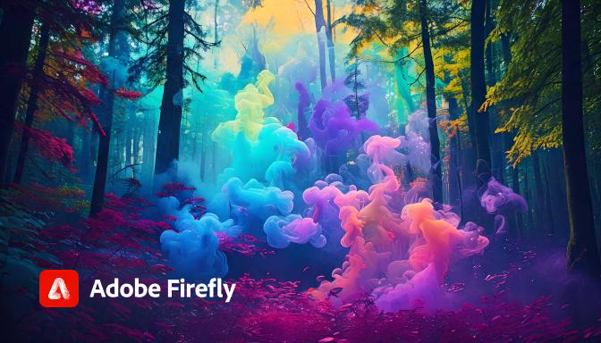 Firefly In the forest, the art of smoke in neon colors 63530.jpg