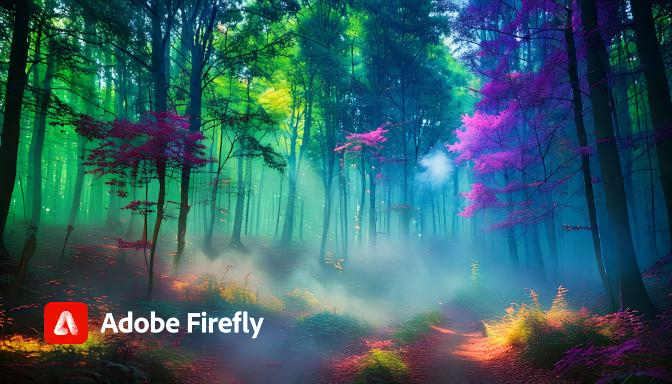 Firefly In the forest, the art of smoke in neon colors 80956.jpg