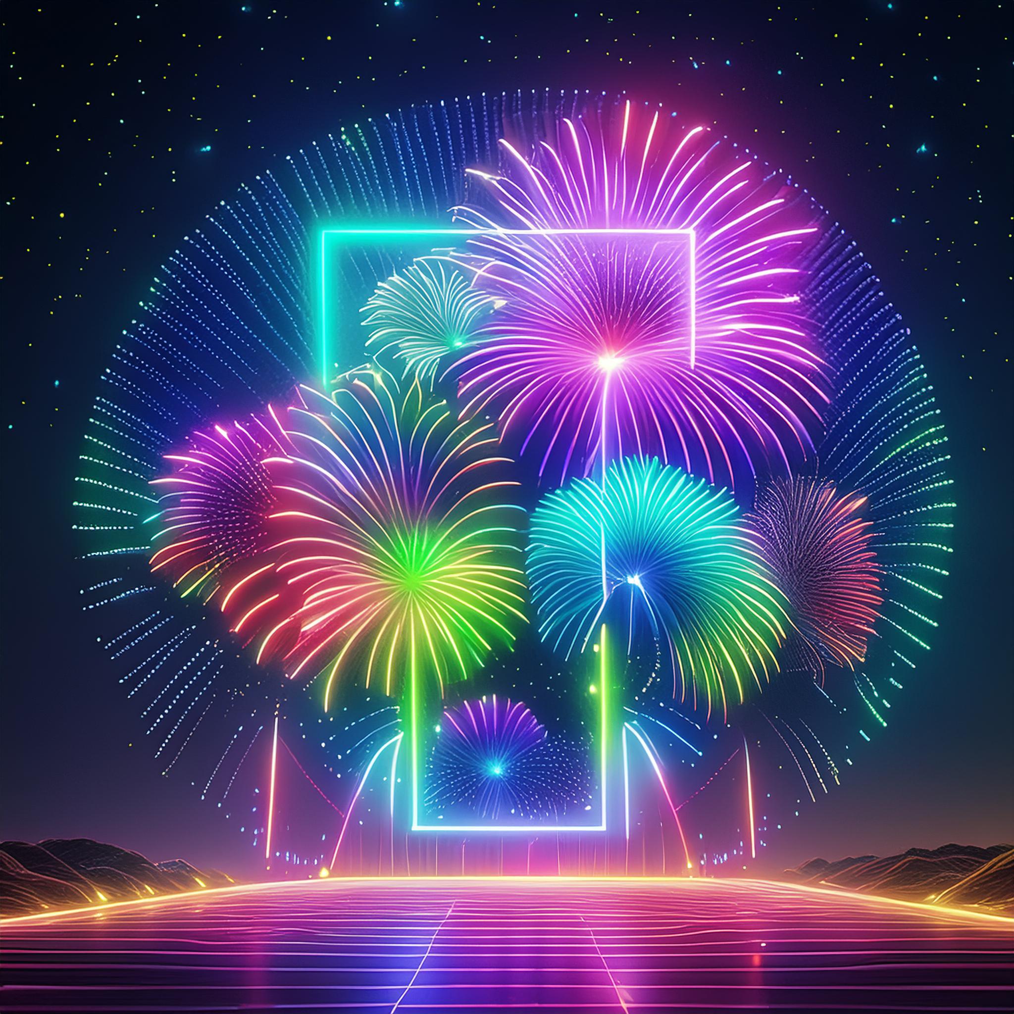 Firefly The signal is beautifully made of bright and beautiful colorful and magical fireworks ...jpg