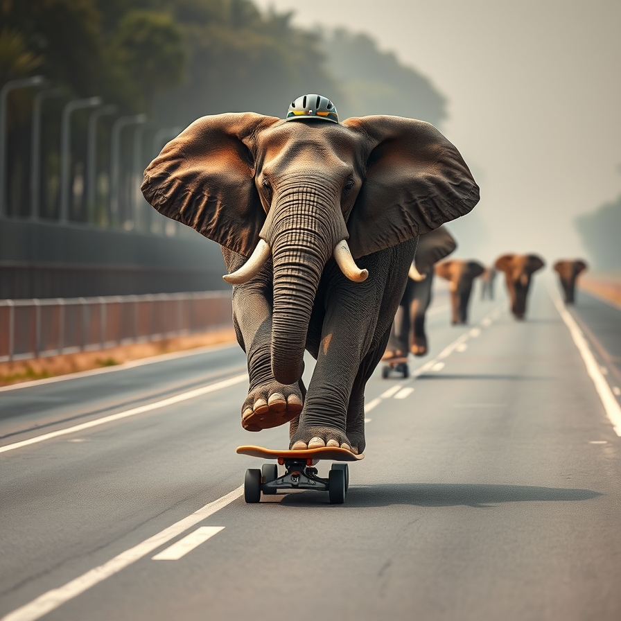 Flux_Schnell_A_giant_elephant_rides_a_skateboard_that_is_far_t_1.jpeg